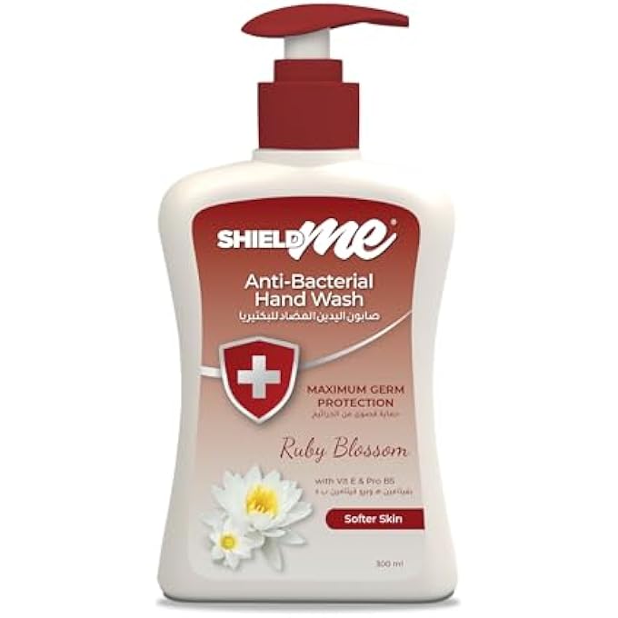 SHIELDME ANTIBACTERIAL HANDWASH LIQUID SOAP, 300ML - RUBY BLOSSOM - Image 1